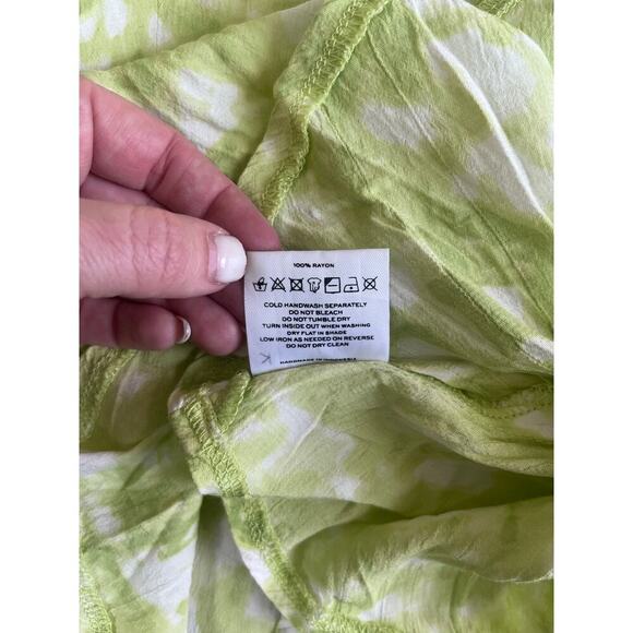 Faithfull the Brand Arianne Roos Lime Green Mini Dress Size S - Picture 6 of 7